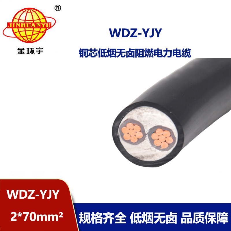 金環宇電線電纜 WDZ-YJY 2X70平方 深圳wdz-yjy電纜 2芯電力電纜